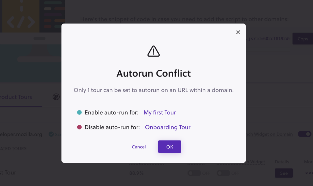 Run a tour automatically 3 autorun conflict
