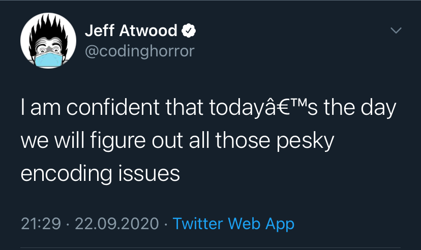 coding horror tweet