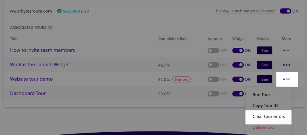 error clearing alternative