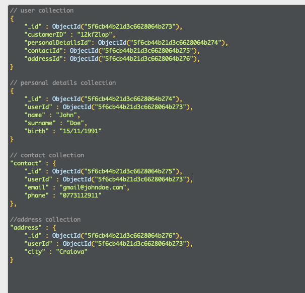 RESTFul APIs: Persistency & MongoDB 2 normalized modeling