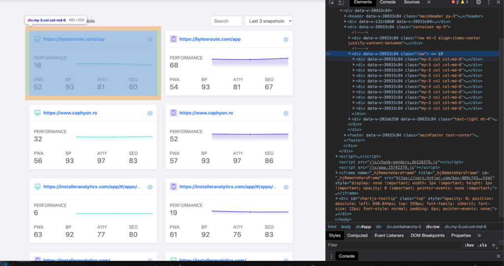 repetitive dom tree example