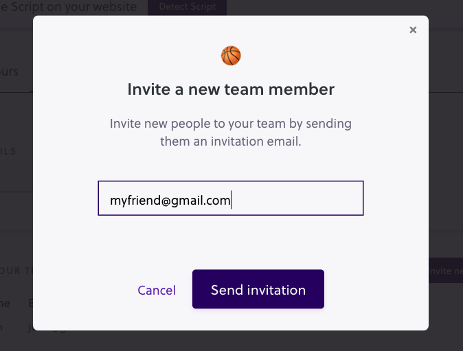 team invite