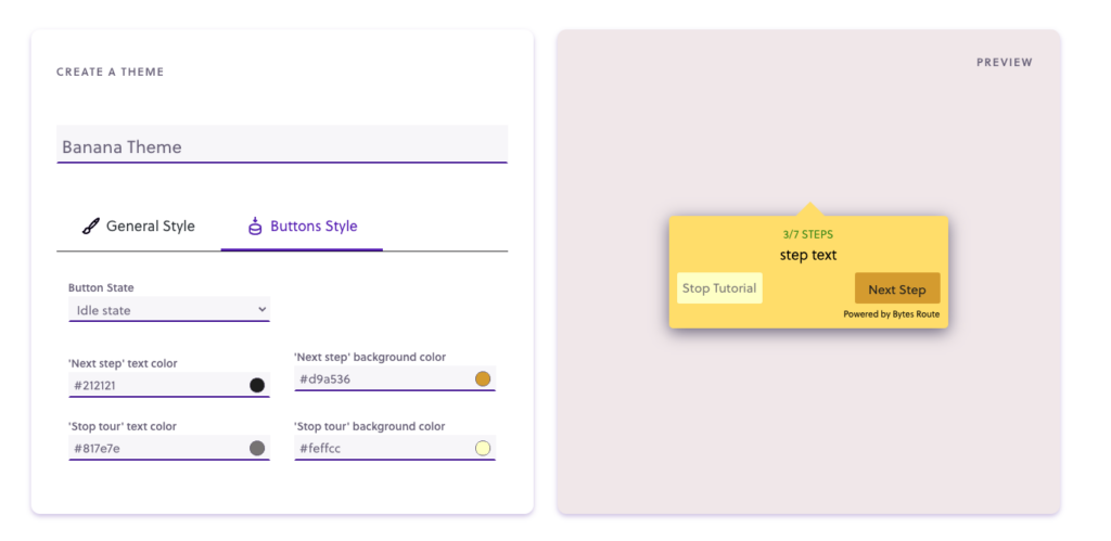 Creating and applying a theme 3 themes creation idle