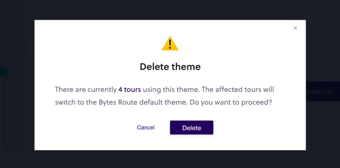 UI Themes overview 2 themes delete