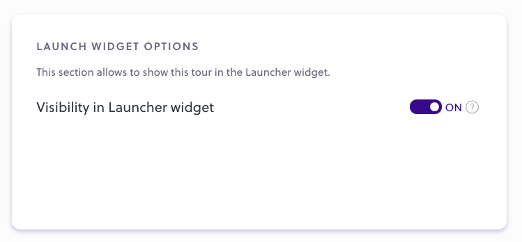 Tour options page 3 widget visibility 1