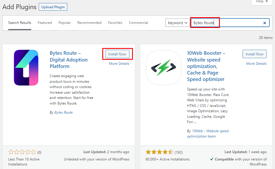 Wordpress Plugin for Easy Product Tour Software Integration 2 search Bytes Route wordpress plugin