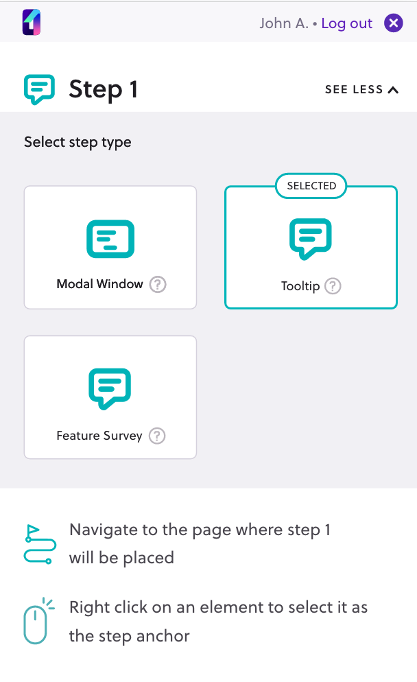 Anchor selector 2 Anchoring a tooltip step in Bytes Route